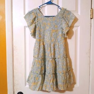 Layered Floral Girls Sun Dress